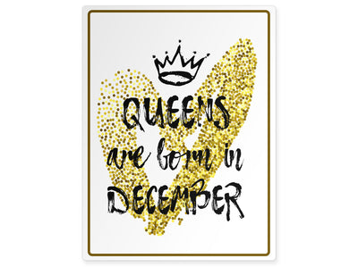 personalisierbares-schild-queens-are-born-in-december