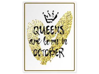 personalisierbares-schild-queens-are-born-in-october