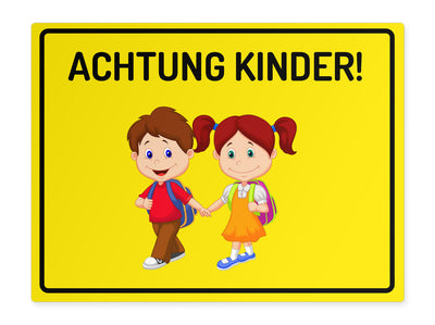 kinderschild-quer-kinder-achtung-kinder-gelb